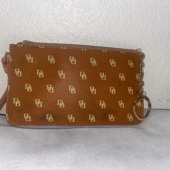 Dooney & Bourke  Brown Leather Wristlet - Picture 2 of 3